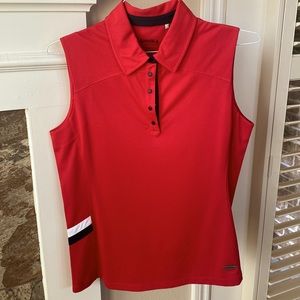 Cutter & Buck Woman’s M Red Black and White Golf Tank